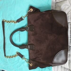 TIFFANY & Co Italian Leather & Suede Handbag